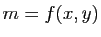 $ m=f(x,y)$