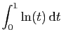 $\displaystyle \int_0^1 \ln(t) \mathrm{d}t\;$