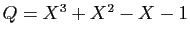 $ Q=X^3+X^2-X-1$