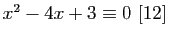 $ x^2-4x+3\equiv 0 [12]$
