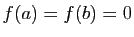 $ f(a)=f(b)=0$