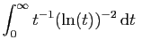 $\displaystyle \int_0^\infty t^{-1}(\ln(t))^{-2} \mathrm{d}t
\;$